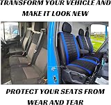 BAAZ Universal Van Seat Covers 3D Stripe Blue Front Driver Passenger 2+1 view 6