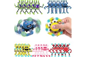 NONGKAKA 10 Pcs Transformable Fidget Spinner Toys for Kids, Stress Relief Sensory Toys for Autism ADHD, Birthday Party Favors, Easter Basket Essentials, Classroom Prizes, Stocking Stuffers for Boys Girls