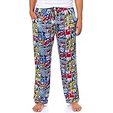 Transformers Men's Pajama Pants Comic Strip Battle On PJ Sleep Lounge Bottoms