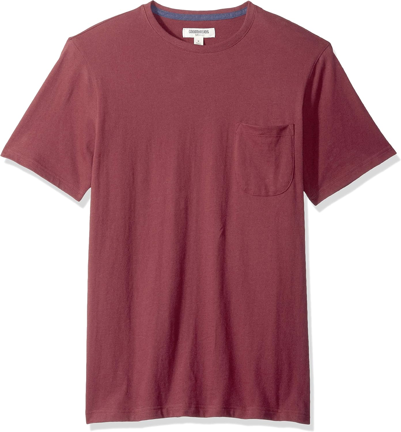  Brand - Goodthreads Men's Soft Cotton Short-Sleeve Crewneck Pocket T-Shirt: Clothing