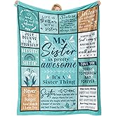 Sister Gifts Blanket Sister Birthday Gifts Birthday Gifts for Sisters Best Sis Ever Present for Women on Christmas Valentines Day Mothers Day Soft Throw Best Sis Adult Blanket 60" x 50