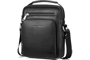 Hjkiopc Zipper Buckle Leather Messenger Bag Crossbody Shoulder Bag Vintage Handle Bags