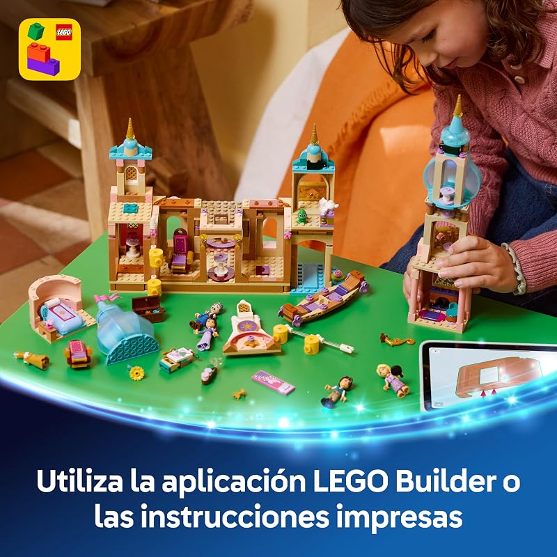 | Brinquedo Disney Princesses Rapunzel Castle – Decoração do Quarto – 4 Mini Bonecas & Figura Camaleão – Presente de Aniversário para Meninas de 6+ Anos & Fãs Enrolados – 43297