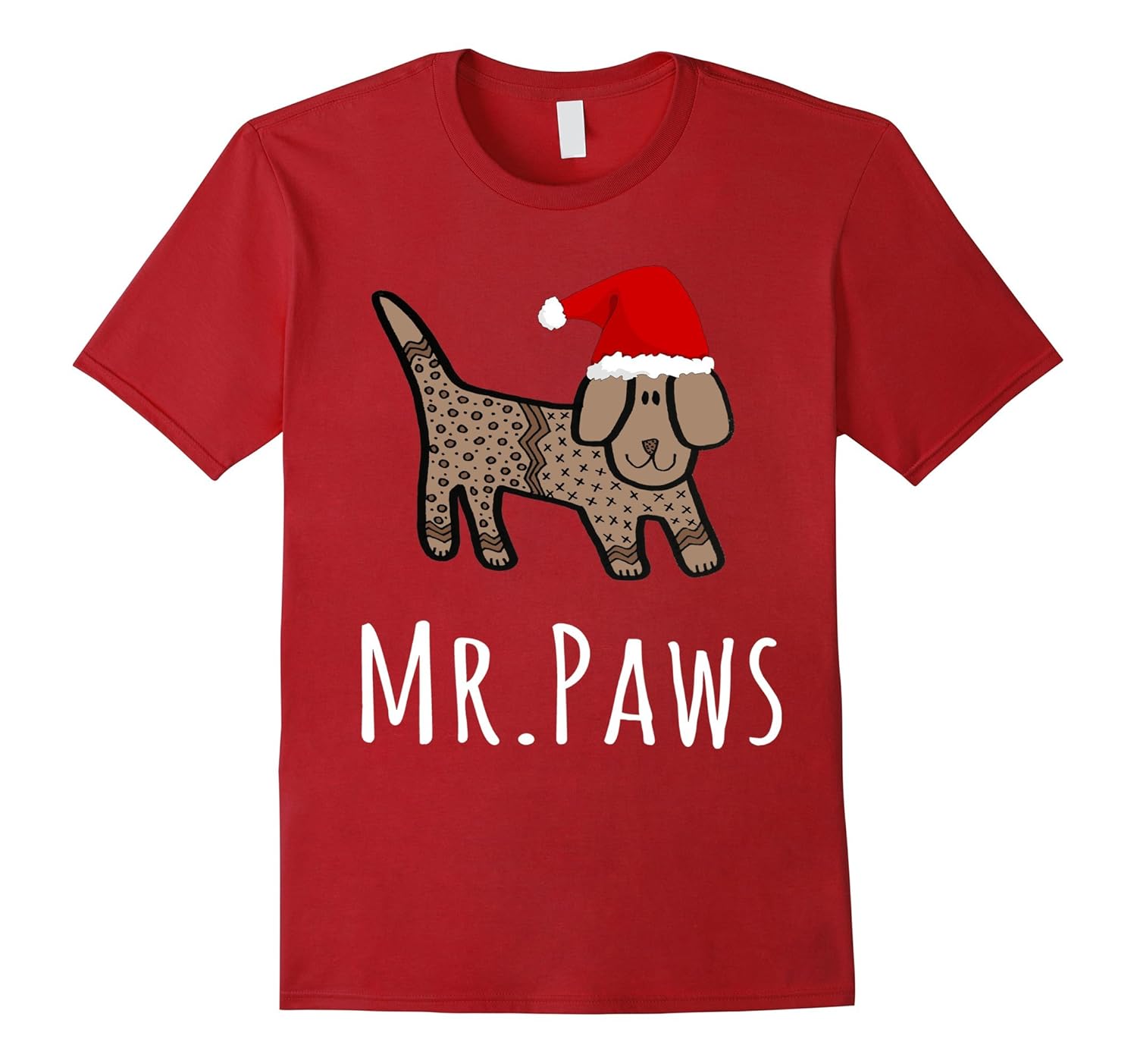 Matching Family Holiday Merry Christmas Santa Dog T-Shirts-ANZ