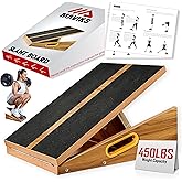 MAVIKS Professional Adjustable Calf Stretcher Slant Board for Squats for Ankle and Achilles Stretching, Posture Wooden Slant Board for Calf Stretching, Squat Wedge for Physical therapy &amp; Exercise