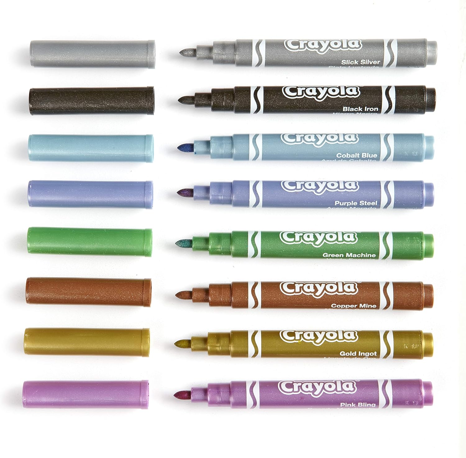 Crayola Metallic Markers, 8 Count: Toys & Games
