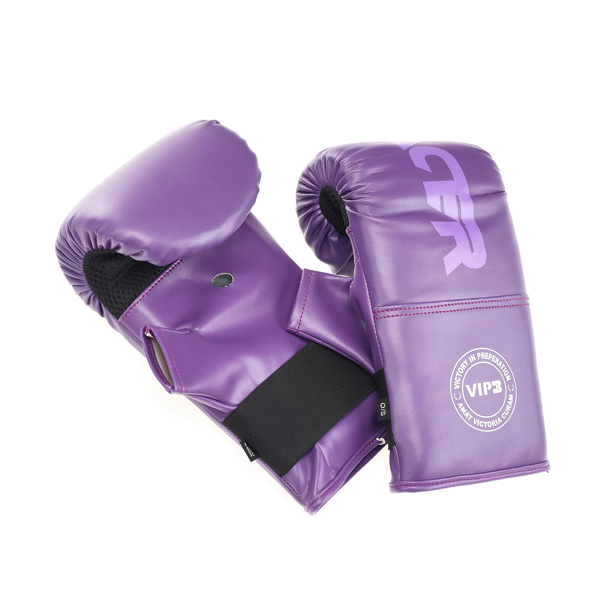VIP Vital Impact Protection Acer 2 PU Boxing Gloves MMA Martial Arts Fitness Punchbag Bag Mitts, Purple/Black