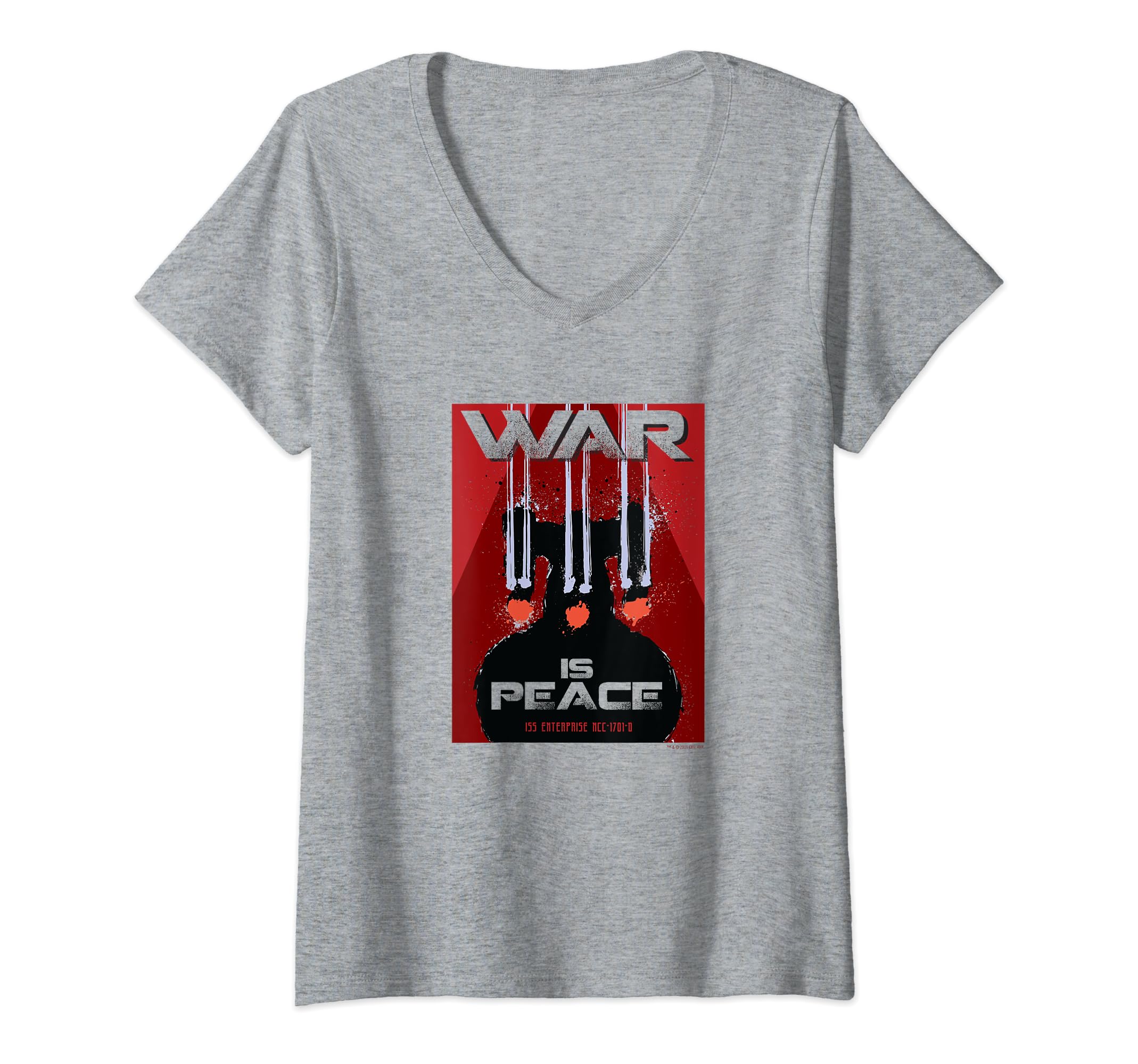 Star Trek: The Next Generation Mirror Universe War is Peace V-Neck T-Shirt