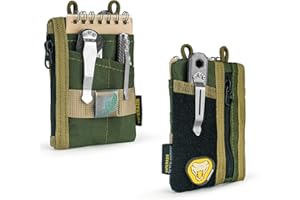 VIPERADE VE18-S Small EDC Pouch, Mini EDC Pocket Organizer for Men, EDC Pocket Organizer, 3 Slots with 2 Zipper Pockets Multitool Pouch