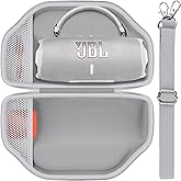 Baval Hard Portable Case Compatible with JBL Charge 6/Charge 5 Portable Waterproof Bluetooth Speaker(White Case)