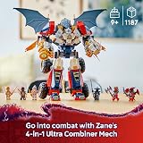 LEGO NINJAGO 4-in-1 Zane’s Ultra Combiner Mech 71834 includes 6 minifigures view 2