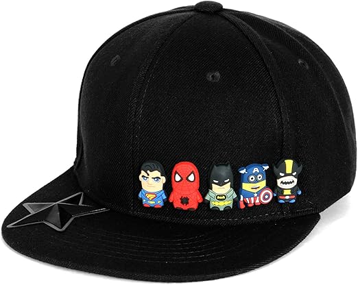 superhero flat bill hats