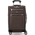 Travelpro Platinum Elite Softside Expandable Carry on Luggage, 8 Wheel Spinner Suitcase, USB Port, Suiter, Men and Women, Rich Espresso Brown, Carry On 21-Inch