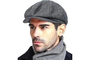 PANPACSIGHT Fashion Men’s Classic Newsboy Gatsby Hat Blend Wool Vintage Flat Ivy Cabbie Cap Boyfriend Gifts(Medium/Large/X-Large)