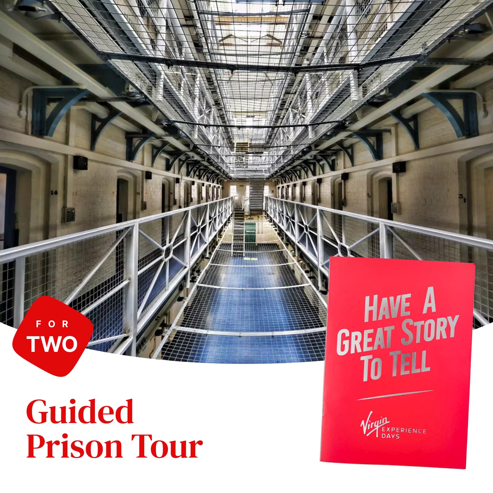Virgin Experience Days Guided Prison Tour for Two - 2 UK Locations - Gain an insight into more than 400 years of history, led by an ex-prison officer