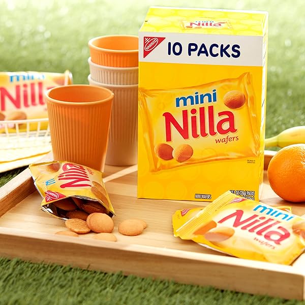 NILLA WAFERS MINI COOKIES, VANILLA WAFERS, 10 SNACK PACKS