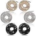 3Pairs Rhinestone Round Shoe Laces, 55'' Bling Bling Crystal Rhinestone Glitter Rope Shoelaces Drawstring Cords Replacement