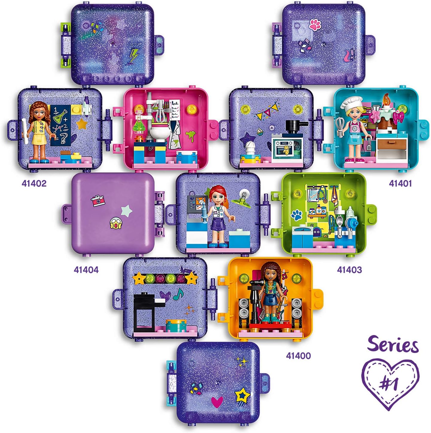 LEGO 41400 Friends Andrea's Play Cube Series 1, Collectible Mini Playset, Portable Travel Case, Mehrfarbig, Medium - Image 5