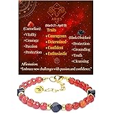 Ayriwoyi Zodiac Bracelets for Women 12 Constellations Healing Crystal Shiny Facet Beads Birthstone Bracelet Birthday Inspirational Gifts for Women Horoscope Astrological Bracelet