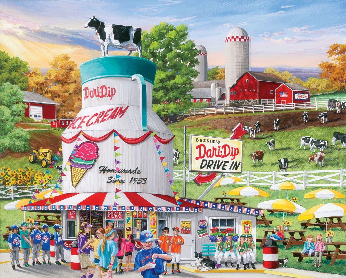 White Mountain Puzzles Dairy Bar 1000 Piece Puzzle, 1 EA