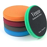 6 Inch Buffing Polishing Pads Kit, 5 Pcs Foam Pads for 150mm Backing Plate, Cutting Polishing & Waxing Pads for RO/DA/GA Car Polisher