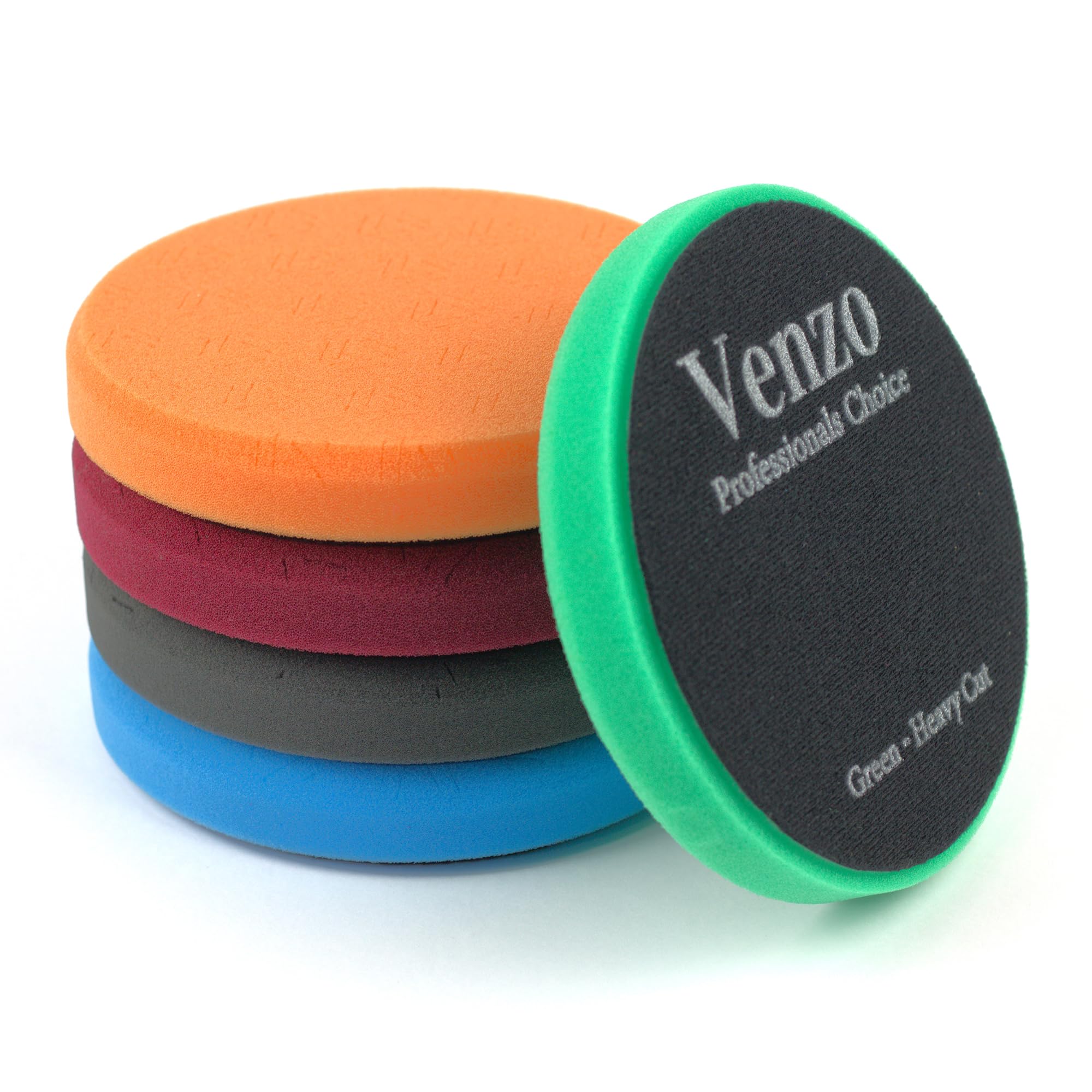 Photo 1 of Venzo 3 Inch Buffing Polishing Pads, 5 Pcs 3.5" inch Front Side for 78mm Backing Plate, Buffing Polishing Kit, Cutting, Waxing Pads for Car Buffer & Polisher