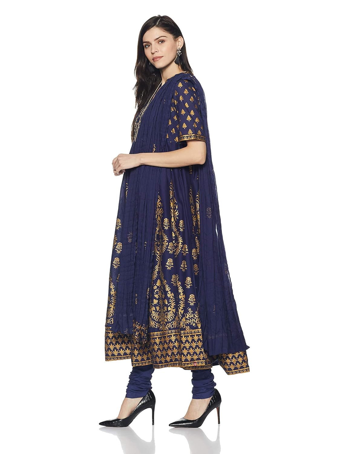biba women's anarkali salwar suit set