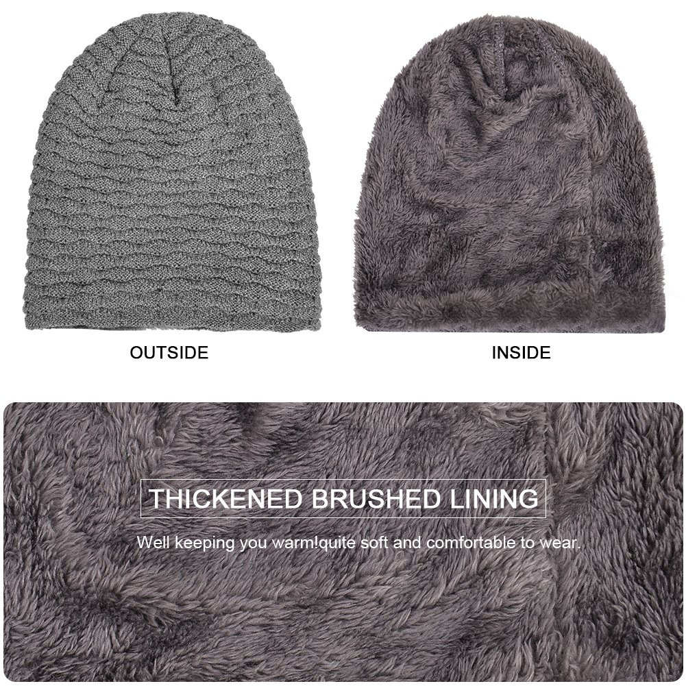 Vbiger Beanie Cappello in Maglia Cappelli Invernali Berretti in maglia Cappello Invernale Beanie Unisex Caldo Cappello per Sci/Bici/Moto