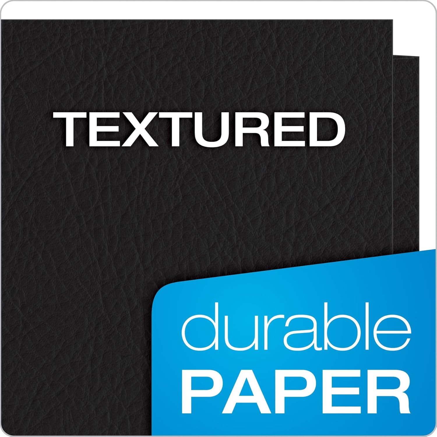 Oxford Twin-Pocket Folders, Textured Paper, Letter Size, Black, Holds 100 Sheets, Box of 25 (57506EE) : Business Travel Portfolios : Office Products