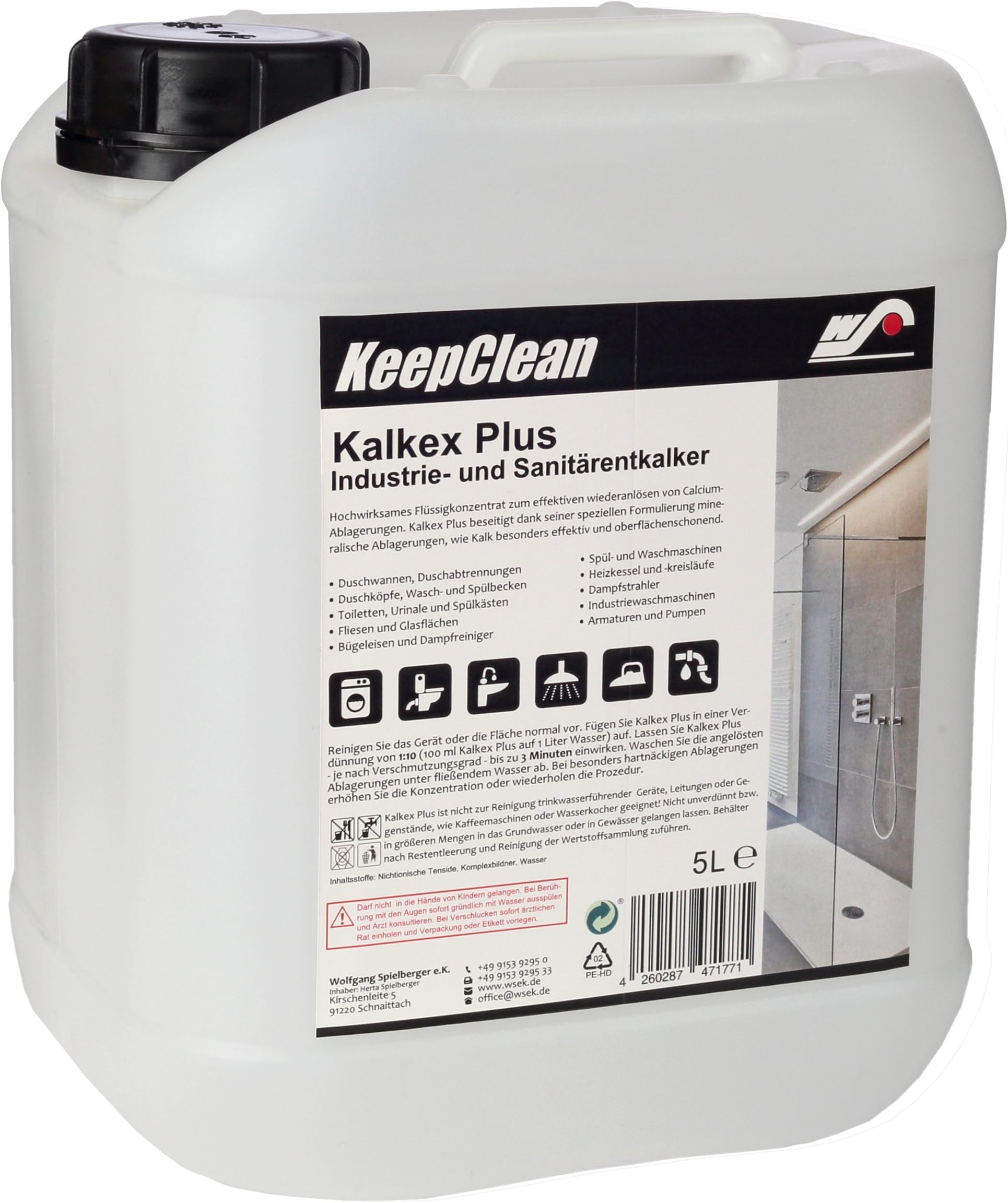 KeepClean Kalkex Plus - Softening Agent for sanitary and industrial use - 5 L