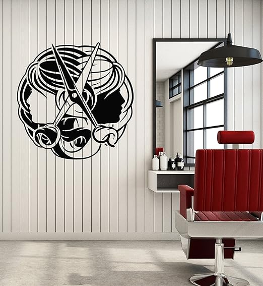 Amazon Com Andre Shop Vinyl Wall Decal Hair Salon Sign Stylist