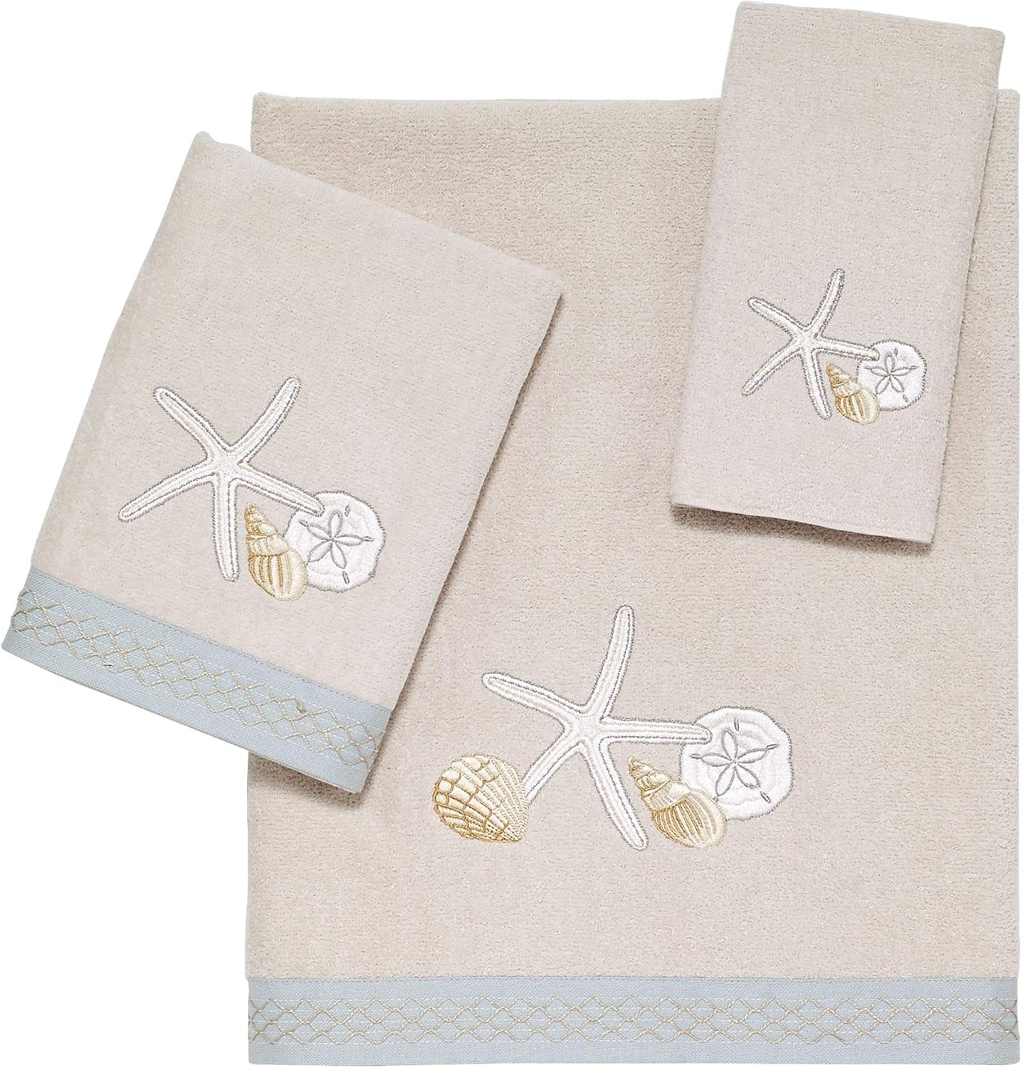 Avanti Linens Antigua Embellished 4Piece Decorative Towel Set Ivory