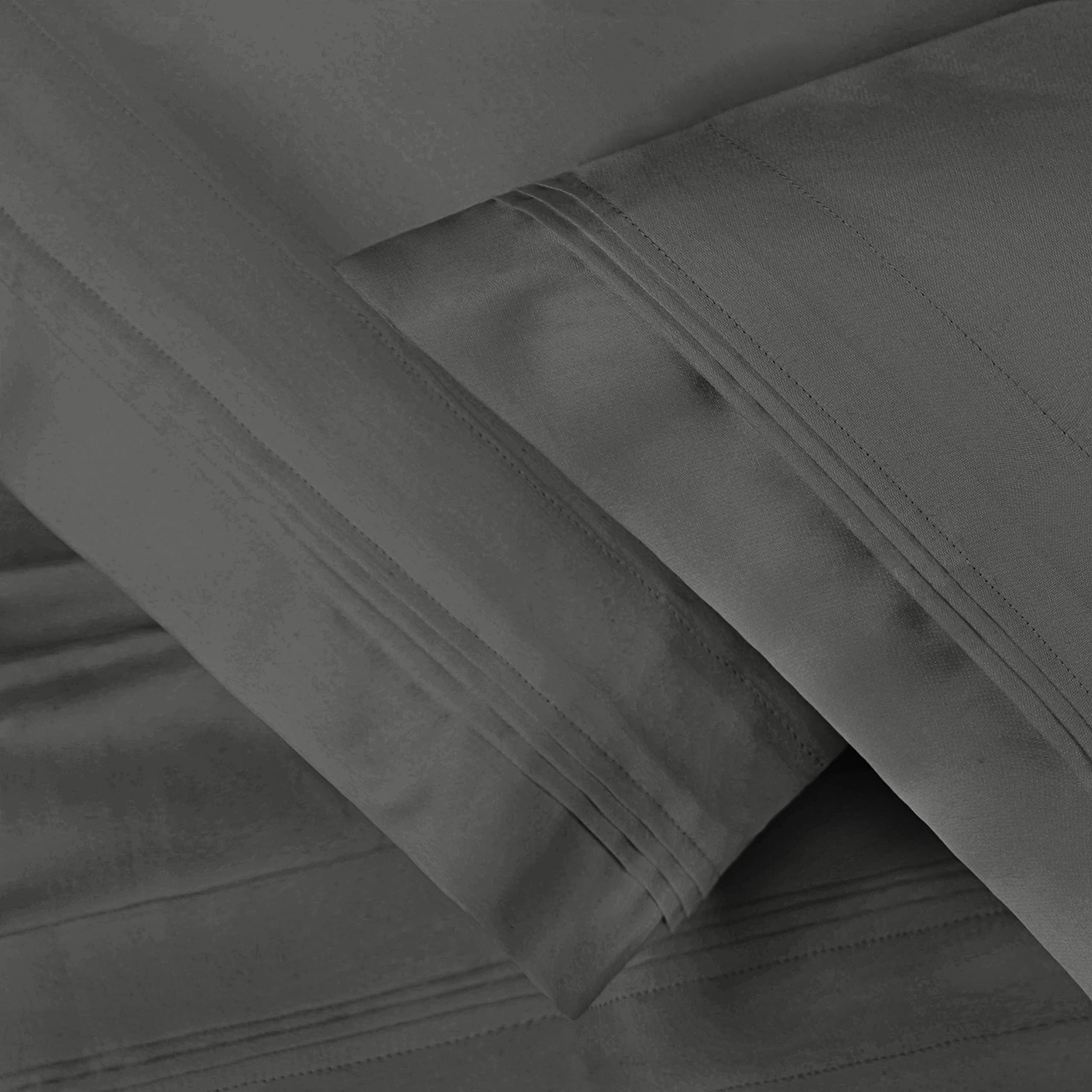 100% Premium Long-Staple Combed Cotton 650 Thread Count, King 2-Piece Pillowcase Set, Single Ply, Solid, Grey โ image 1