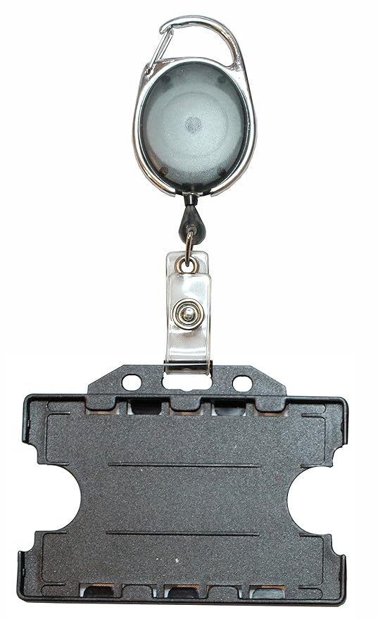 Customcard ltd® Premier Retractable Badge Reels & Double Sided ID Card