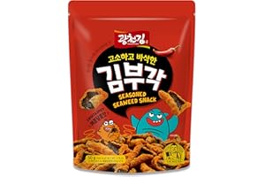 KIMNORI Baked Seaweed Snacks - Sweet’N Spicy Seasoned Gimbugak, 1.76oz