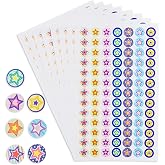 2730 Count Teacher Star Reward Stickers for Kids and Students, Small Sticker for Behavior Chart, Classroom Supplies, 30 Sheets, Assorted Designs