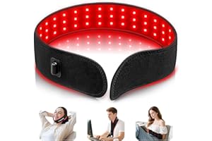 VICONOR Red Light Therapy Belt for Body, Near Infrared Light Therapy for Face Neck 15W Wearable Red Light Neck Wrap with Timer Belt for Chin Hand Wrist Knee Unisex Gift