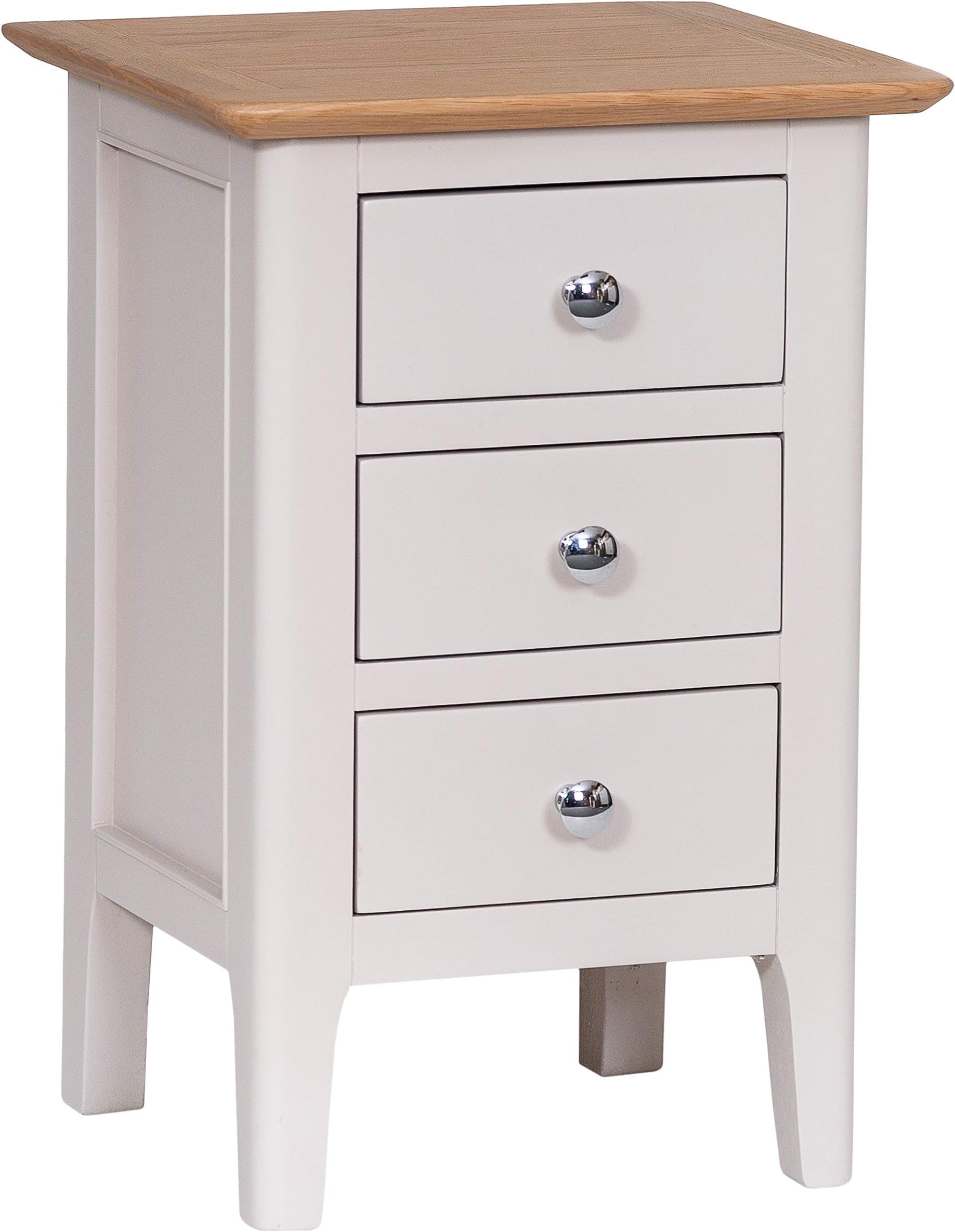 The Furniture Outlet Bergen Painted Oak Small Bedside Table