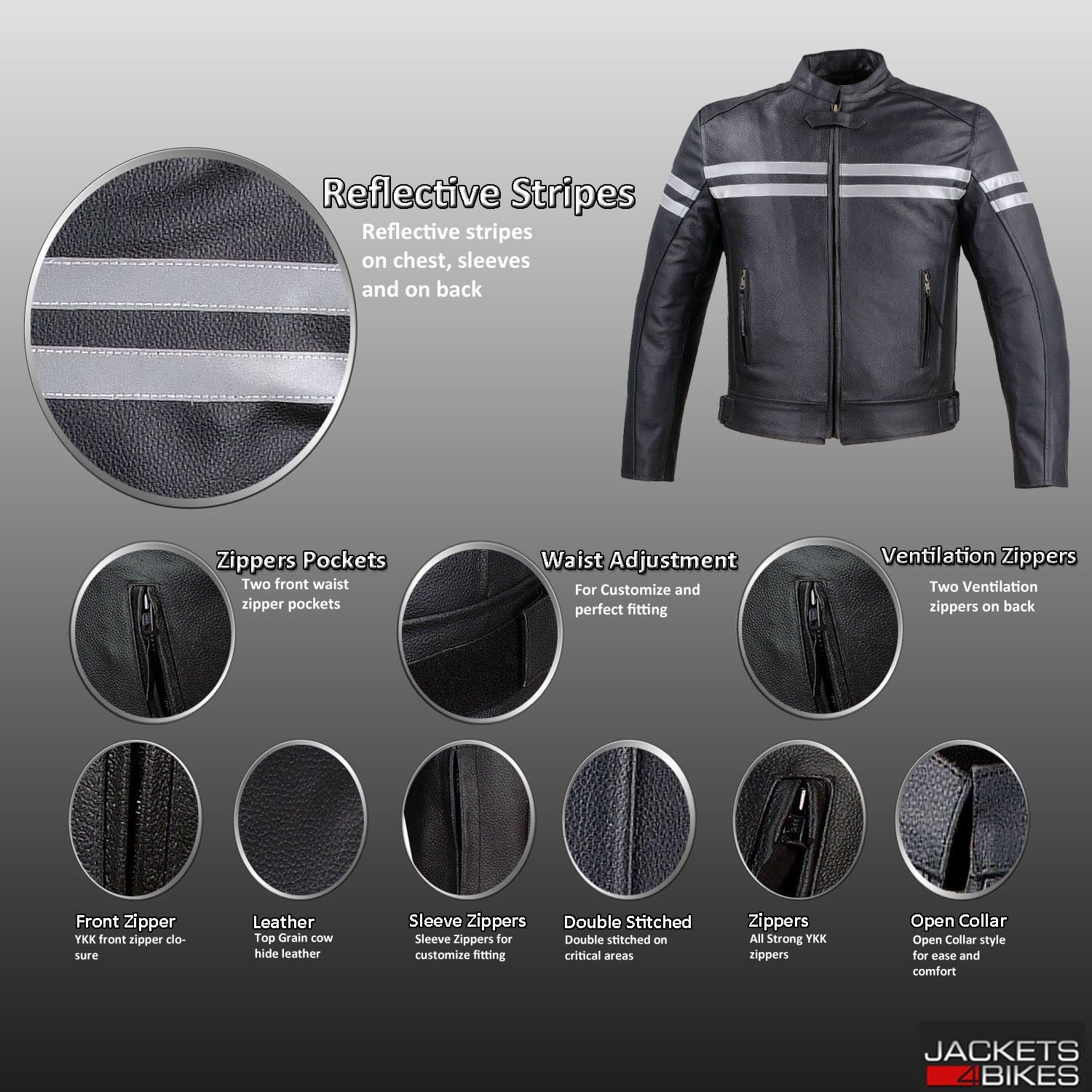 Mens Track Biker Motorcycle Leather CE Armor Moto Riding Racer Black Jacket L: Automotive