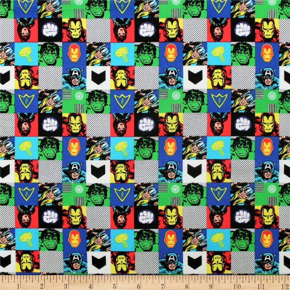 Camelot Fabrics Multi Marvel Avengers Unite Check Out These Heroes Fabric by The Yard