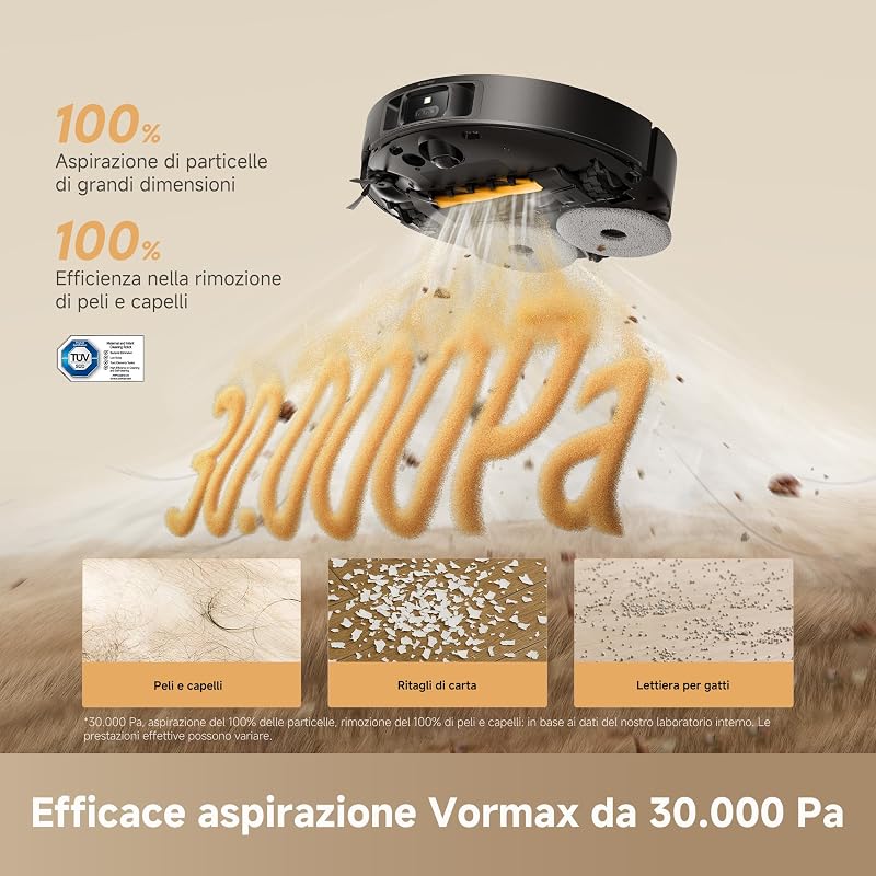 L50s Pro Ultra Robot Aspirapolvere, Aspirazione 30.000 Pa