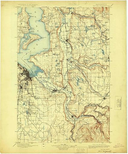 Amazon Com Yellowmaps Tacoma Wa Topo Map 1 125000 Scale 30 X