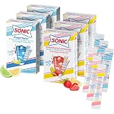 SINGLES TO GO! Sonic Sugar Free Drink Mix Variety Pack - 6 Boxes, 3 Flavors | 2 Each of Cherry Limeade, Strawberry Lemonade and Ocean Water, 36 Total Servings - Sugar Free Drink Mix - Just Add Water