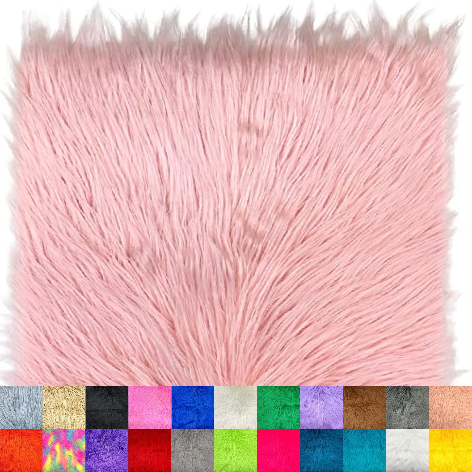 Ice Fabrics Faux Fur Fabric Squares - 10x10 Inches