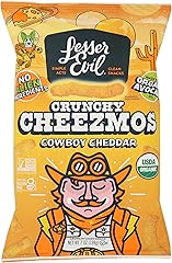LESSEREVIL Organic Cowboy Cheddar Cheezmos, 7 OZ