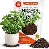 Leaves &amp; Soul Indoor Herb Soil Mix 2.2 Qt for Basil, Mint, Rosemary &amp; Thyme | Soil for Indoor Plants, Suitable as Organic Potting Soil for Herbs, Supports Healthy Root Growth with Good Drainage