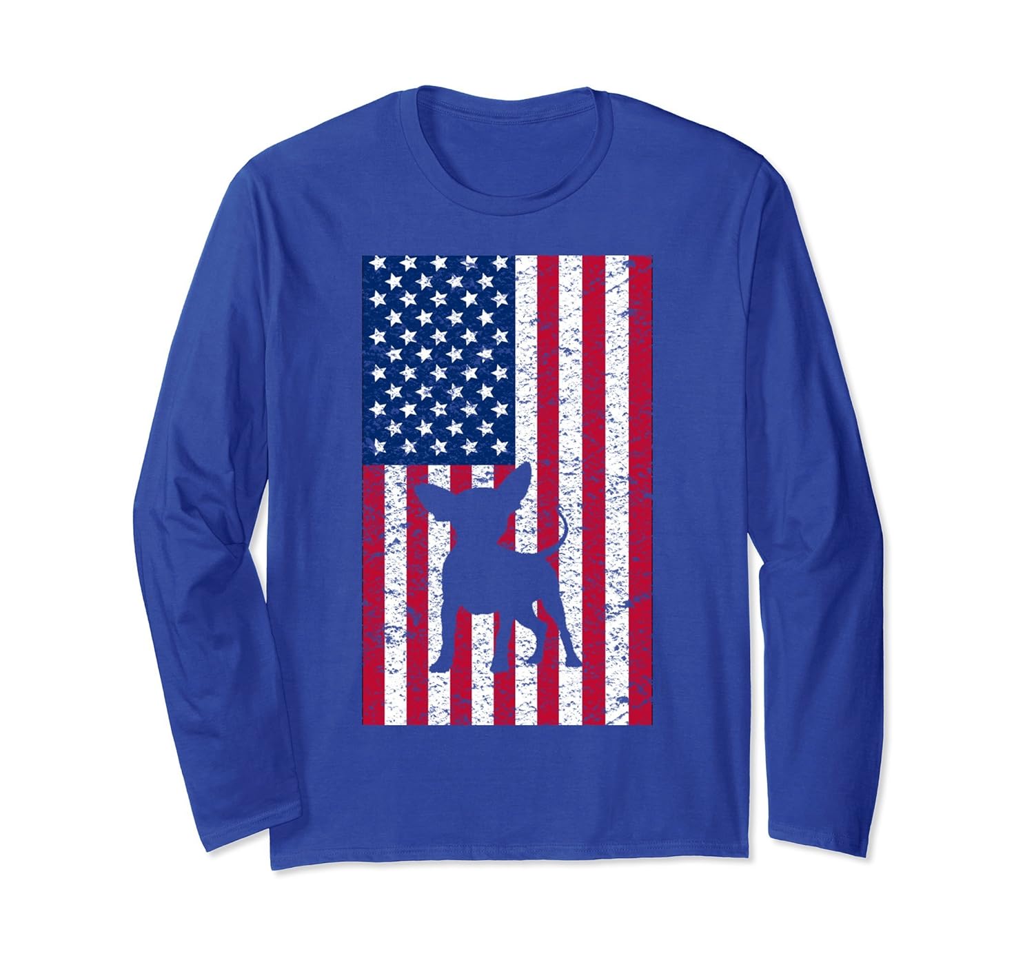 Chihuahua Chi Dog America Flag Patriot T-Shirt Gift 4th July-anz