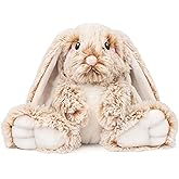 Bunny Microwavable & Weighted Stuffed Animals - 1.5 Lbs Unscented Heating Pad for Period Cramps Pain Relief and Anxiety, Cute Bunny Plush Toys Gifts for Women Girls Adults and Kids by Happy Fuel