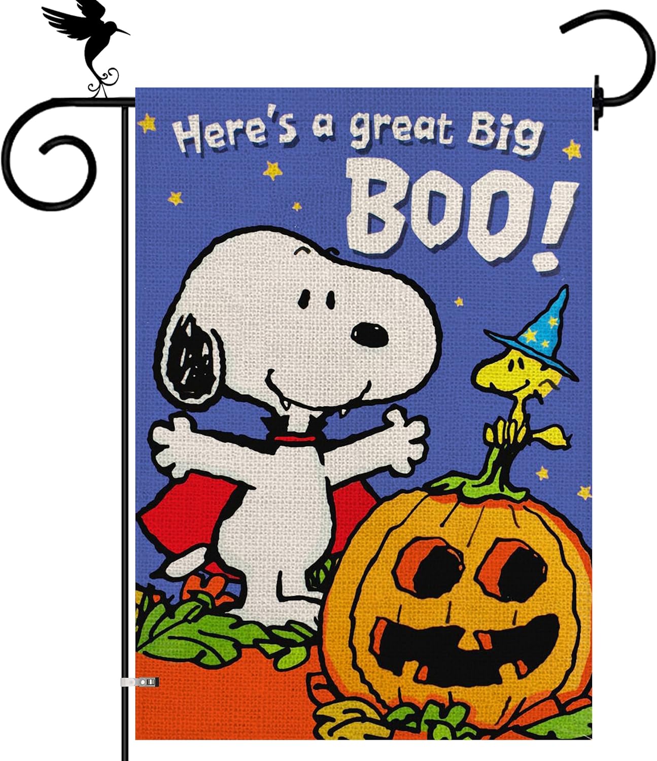 Flags - Halloween Garden Flag 12x18 Inch Spooky Boo Double Sided Vertical Farmhouse Decor for Seasonal Holiday Yard
