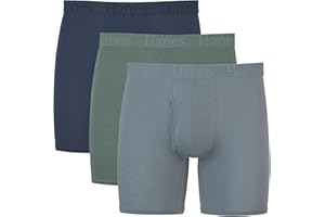 Hanes Originals Supersoft Boxer Briefs, Viscose from Bamboo Men's Underwear, Solids & Prints, 3-Pack